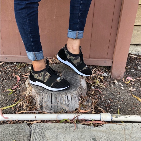 Cupid Shoes - WOMEN CAMOUFLAGE SNEAKERS